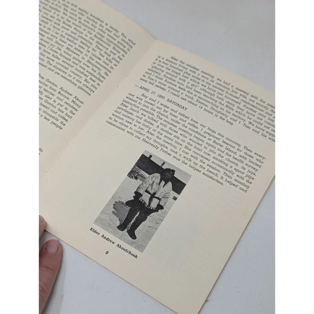 Dogsled Barrow Alaska History Book 1937 Fred Klerekoper Inuit Eskimo VTG Antique